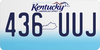 KY license plate 436UUJ