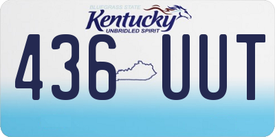 KY license plate 436UUT