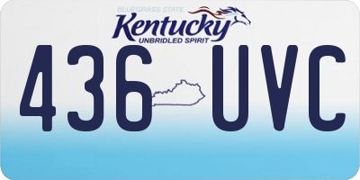 KY license plate 436UVC