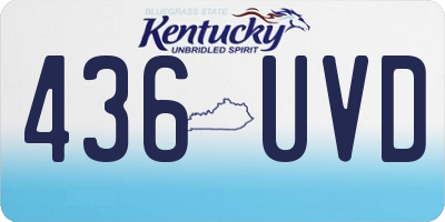 KY license plate 436UVD