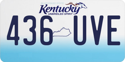 KY license plate 436UVE