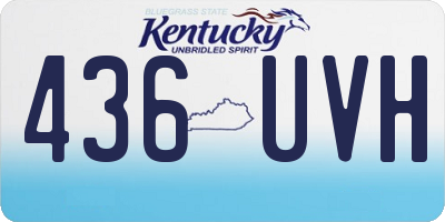 KY license plate 436UVH
