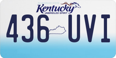 KY license plate 436UVI