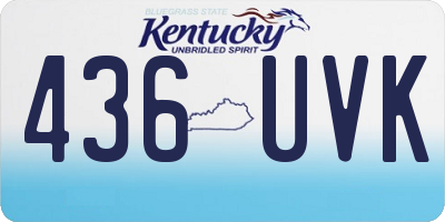 KY license plate 436UVK
