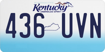 KY license plate 436UVN