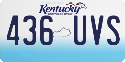 KY license plate 436UVS