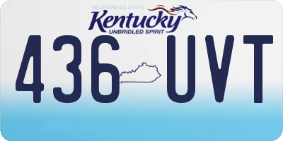 KY license plate 436UVT