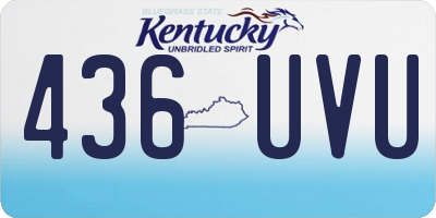 KY license plate 436UVU