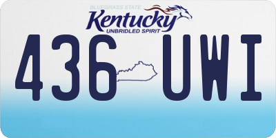 KY license plate 436UWI
