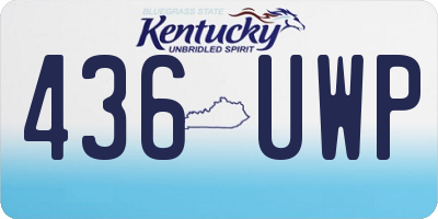 KY license plate 436UWP