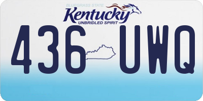 KY license plate 436UWQ
