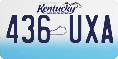 KY license plate 436UXA