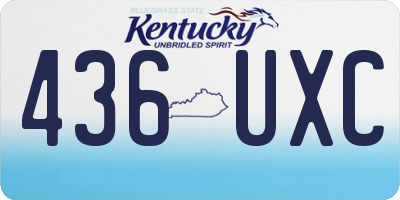 KY license plate 436UXC