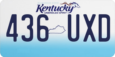 KY license plate 436UXD