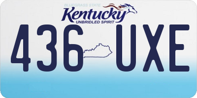 KY license plate 436UXE