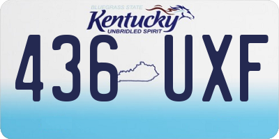 KY license plate 436UXF