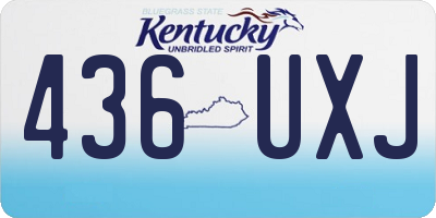KY license plate 436UXJ