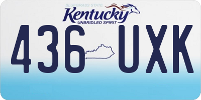 KY license plate 436UXK