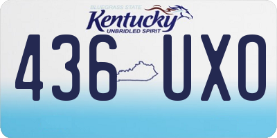 KY license plate 436UXO