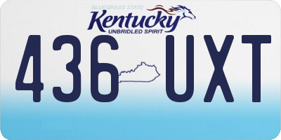 KY license plate 436UXT