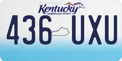 KY license plate 436UXU