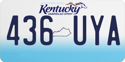 KY license plate 436UYA