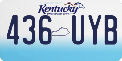 KY license plate 436UYB