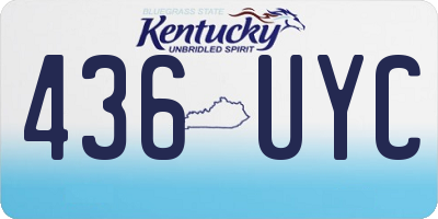 KY license plate 436UYC