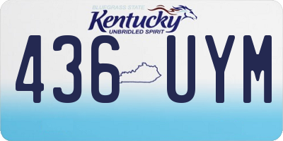 KY license plate 436UYM