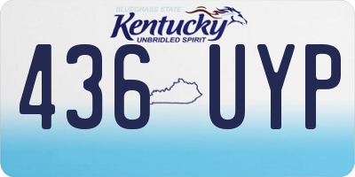 KY license plate 436UYP