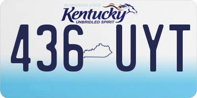 KY license plate 436UYT