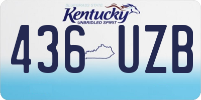 KY license plate 436UZB