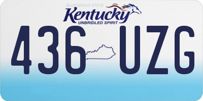 KY license plate 436UZG
