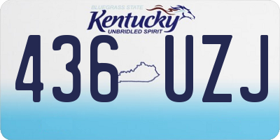 KY license plate 436UZJ