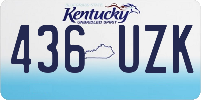 KY license plate 436UZK