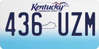 KY license plate 436UZM