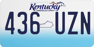 KY license plate 436UZN
