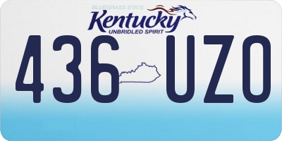 KY license plate 436UZO