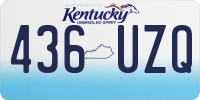 KY license plate 436UZQ