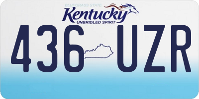 KY license plate 436UZR