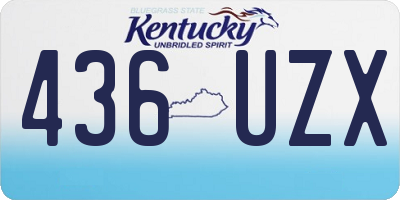 KY license plate 436UZX