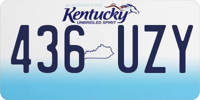 KY license plate 436UZY