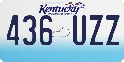 KY license plate 436UZZ