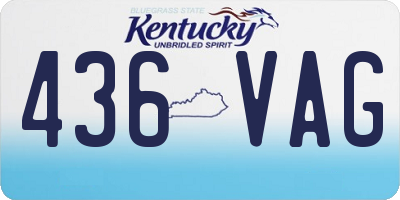 KY license plate 436VAG