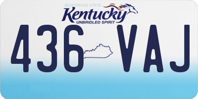 KY license plate 436VAJ