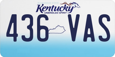 KY license plate 436VAS
