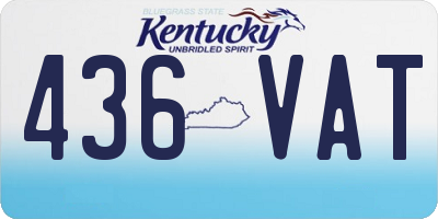 KY license plate 436VAT