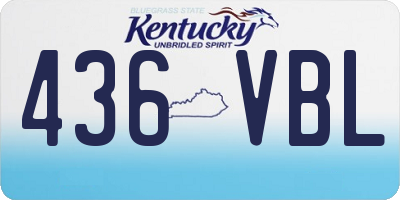 KY license plate 436VBL