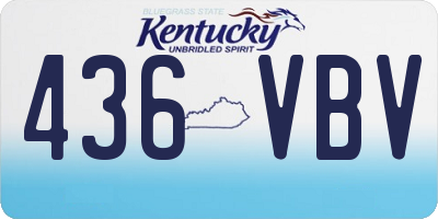 KY license plate 436VBV