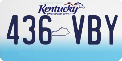 KY license plate 436VBY